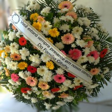 Coroa de Flores Monsenhor e Gérberas (Tam: 1,30)